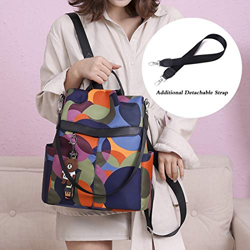 COFIHOME HAOOT Fashion Backpack for Women Waterproof Rucksack Daypack Anti-theft Shoulder Bag Handbag Casual Travel Bag Hiking Backpack Purse with Pom Pom Keychain - backpacks4less.com