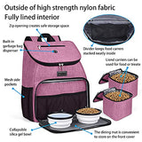BAGLHER 丨Dog Travel Bag,Airline Approved Pet Supplies Backpack,Dog Travel Backpack with 2 Silicone Collapsible Bowls and 2 Food Baskets. - backpacks4less.com