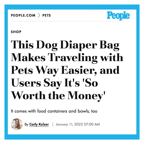 Dog Travel Bag Airline Approved for Dog and Cat Tote Organizer with Multi Function Pockets , 2 Food Containers and Collapsible Bowls , Weekend Away Dog Bag for Travel Accessories (Pink) - backpacks4less.com