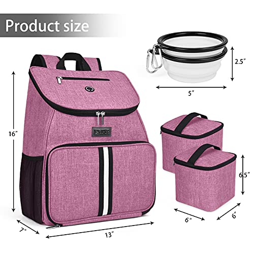 BAGLHER 丨Dog Travel Bag,Airline Approved Pet Supplies Backpack,Dog Travel Backpack with 2 Silicone Collapsible Bowls and 2 Food Baskets. - backpacks4less.com