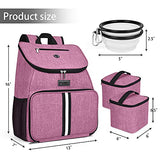 BAGLHER 丨Dog Travel Bag,Airline Approved Pet Supplies Backpack,Dog Travel Backpack with 2 Silicone Collapsible Bowls and 2 Food Baskets. - backpacks4less.com