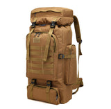 WintMing 70L Large Camping Hiking Backpack Tactical Military Molle Rucksack for Trekking Traveling Oxford Waterproof Mountaineering Pack Large Daypack for Men (Khaki) - backpacks4less.com