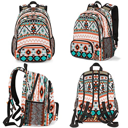 Pardick Aztec Print School Backpacks for Girls Boys Teens Students - Stylish College Schoolbag Book Bag - Water Resistant Travel Backpacks for Women Men - backpacks4less.com