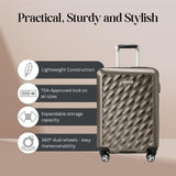 Ricardo Beverly Hills Melrose Hardside Expandable Luggage with Lightweight Construction for Smooth Traveling, Stylish, Durable, and Spacious, Men and Women, Bronze, Carry-On 20-Inch