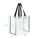 2-Pack Stadium Approved Clear Tote Bag, Stadium Security Travel Gym Clear - backpacks4less.com