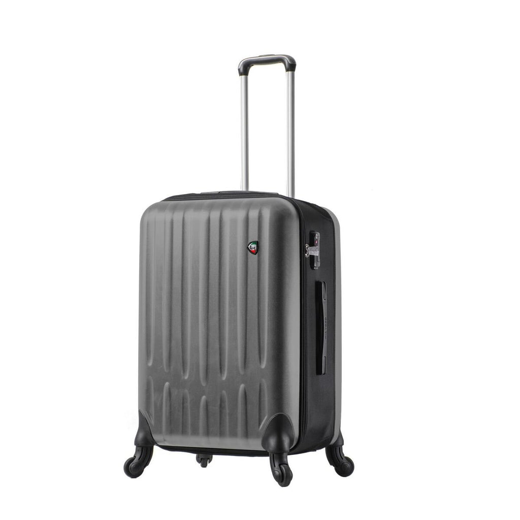 Mia Toro Italy Piega Hardside 24" Spinner, Silver, One Size