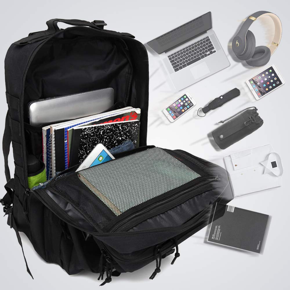 Military Tactical Backpack,Monoki Army 3 Day Assault Pack,42L Molle Bag Rucksack - backpacks4less.com