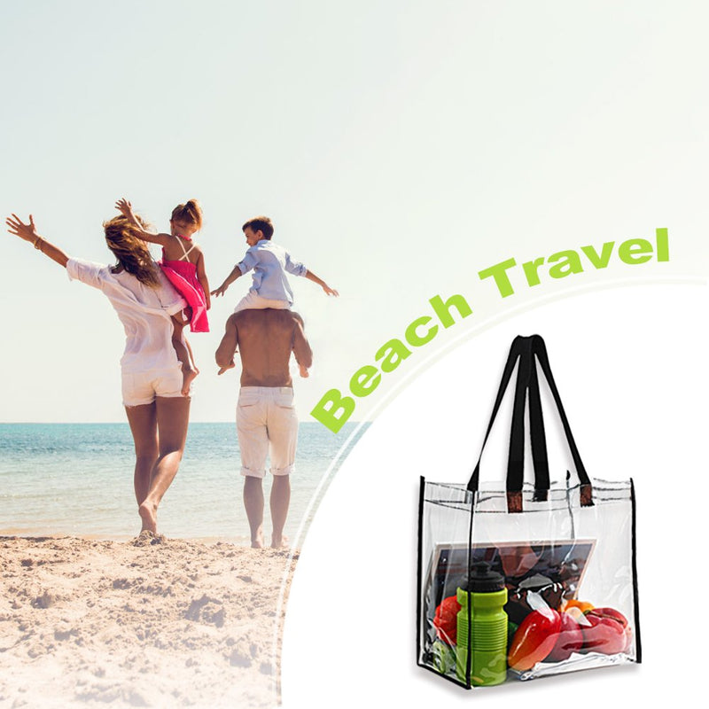 2-Pack Stadium Approved Clear Tote Bag, Stadium Security Travel Gym Clear - backpacks4less.com