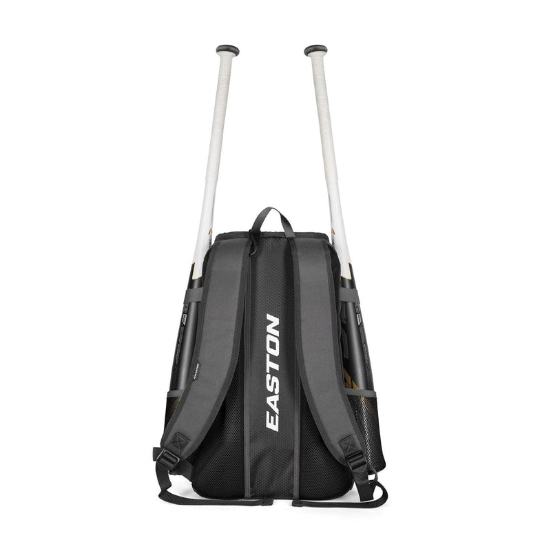 EASTON GAME READY Bat & Equipment Backpack Bag | Baseball Softball | 2020 | White | 2 Bat Pockets | Vented Main Compartment | Vented Shoe Pocket | Zippered Valuables Pocket | Fence Hook - backpacks4less.com