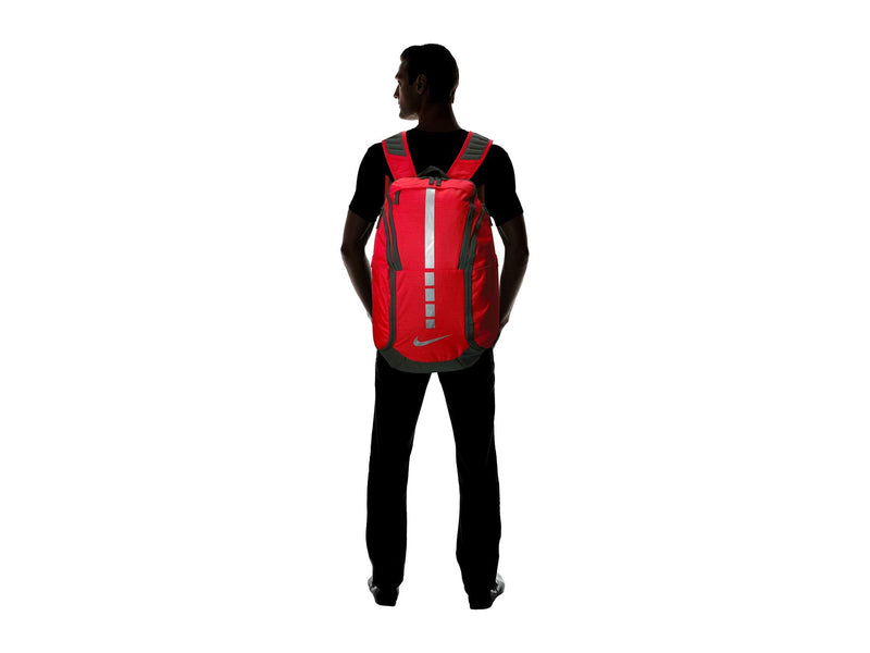 Nike Hoops Elite Hoops Pro Basketball Backpack University Red/Black/Metallic Cool Grey,One Size - backpacks4less.com