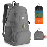 OlarHike Lightweight Travel Backpack, 35L Water Resistant Packable Traveling/Hiking Backpack Daypack for Men & Women, Multipurpose Use - Grey