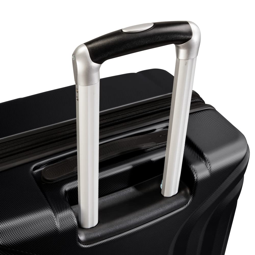 Skyway Nimbus 4.0 Expandable, Durable Hardside, 4 Wheel Spinner, Lightweight Suitcase, Unisex, Stylish, Black, Checked-Large 28-Inch