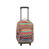 Rockland Luggage 17 Inch Rolling Backpack, Summer Tribal