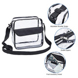 Magicbags Clear Cross-Body Messenger Shoulder Bag, NFL and PGA Stadium Approved Clear Purse with Adjustable Strap - backpacks4less.com