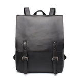 Zebella Womens Vegan Vintage Leather Backpack Faux Leather Laptop Backpack Travel Daypack College Bookbag-Black