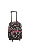Rockland Luggage 17 Inch Rolling Backpack, GIRRAFE/PINK