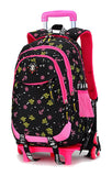 Meetbelify Girls Rolling Backpack with Wheels Big Kids Wheel Backpack for Girls - backpacks4less.com
