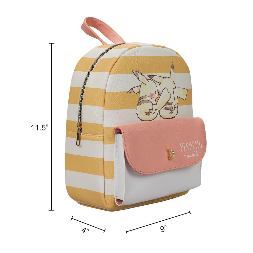 Pokemon Sketched Pikachu with Removable Pokeball Coinpurse Women's Mini Backpack