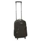 Rockland Luggage 17 Inch Rolling Backpack, BLACK