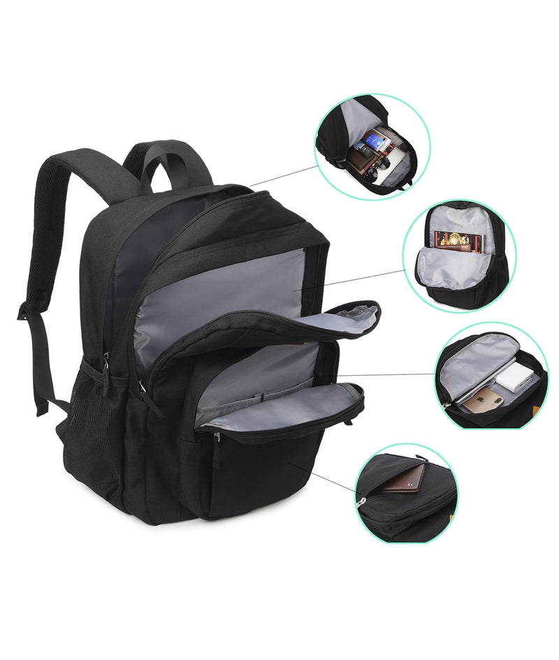 Abshoo Classical Basic Womens Travel Backpack For College Men Water Resistant Bookbag (Navy) - backpacks4less.com