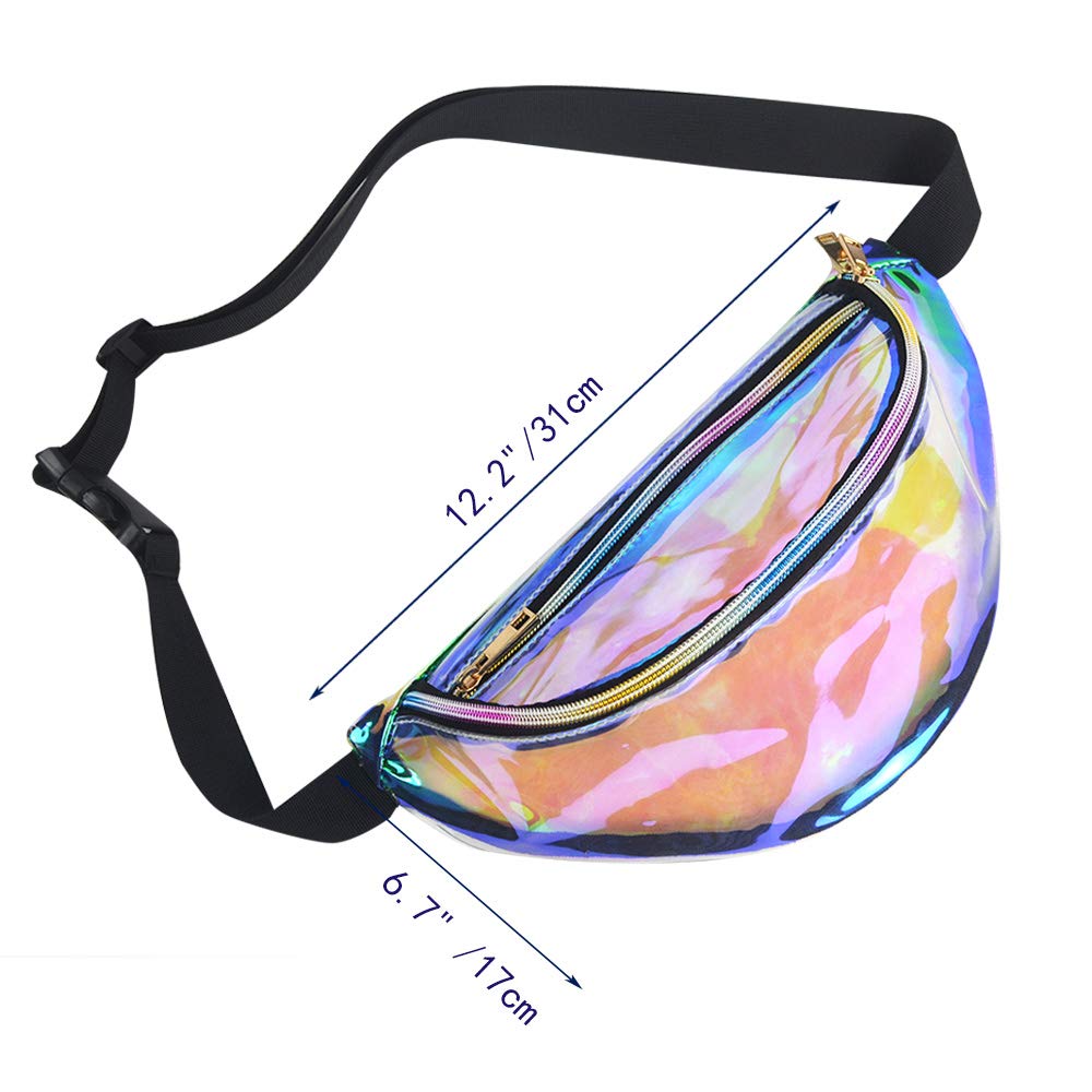 Magicbags Fanny Pack for Women-Holographic Waist Pack for Festival, Party, Travel - backpacks4less.com