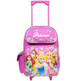 Disney Large Rolling Backpack Princess w/ Flowers Pink School Bag New a03887 - backpacks4less.com