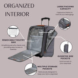 Ricardo Beverly Hills Montecito 2.0 Softside Underseat Carry-On Luggage with Wheels, Airplane Travel Essentials, Lightweight, Men and Women, Grey, 16-inch