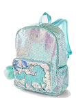 Justice Flip Sequin Backpack Unicorn Shaky Magic Mint Poly