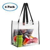 2-Pack Stadium Approved Clear Tote Bag, Stadium Security Travel Gym Clear