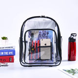 Heavy Duty Clear Backpack,Security Transparent Backpack,See Through Bookbag for Work, Security Check and Travel - backpacks4less.com