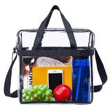 Magicbags Clear Tote Bag,NCAA NFL&PGA Stadium Approved Clear Bag with Adjustable Shoulder Strap and Double Zippered,Perfect for Work, School , Sports Games and Concerts -12"X12"X6" - backpacks4less.com