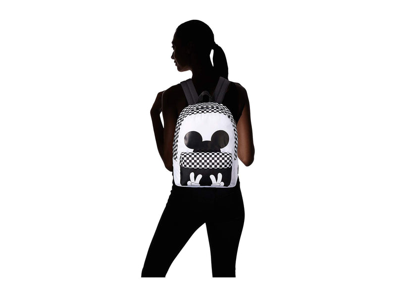 Vans x Disney Mickey Mouse 90th Anniversary Realm Backpack (Checkerboard Mickey) - backpacks4less.com