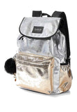 Justice Metallic Backpack Gold