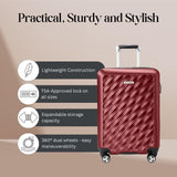 Ricardo Beverly Hills Melrose Hardside Expandable Luggage with Lightweight Construction for Smooth Traveling, Stylish, Durable, and Spacious, Men and Women, Claret Red, Carry-On 20-Inch