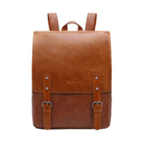 ZEBELLA Womens Leather Backpack Vintage Brown Travel Daypack College Bookbag-Light Brown