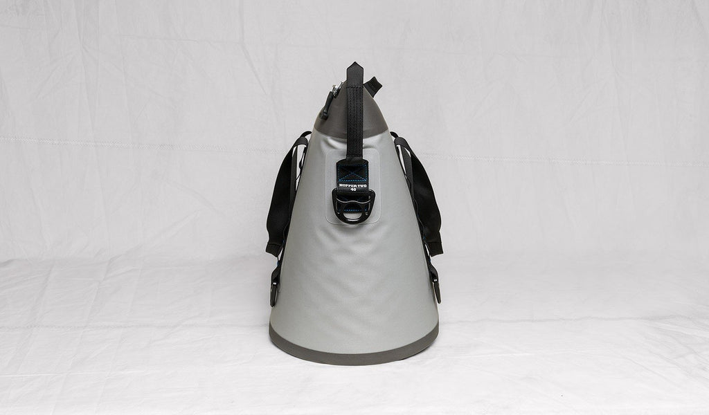 YETI Hopper Two 40 Portable Cooler, Fog Gray / Tahoe Blue - backpacks4less.com