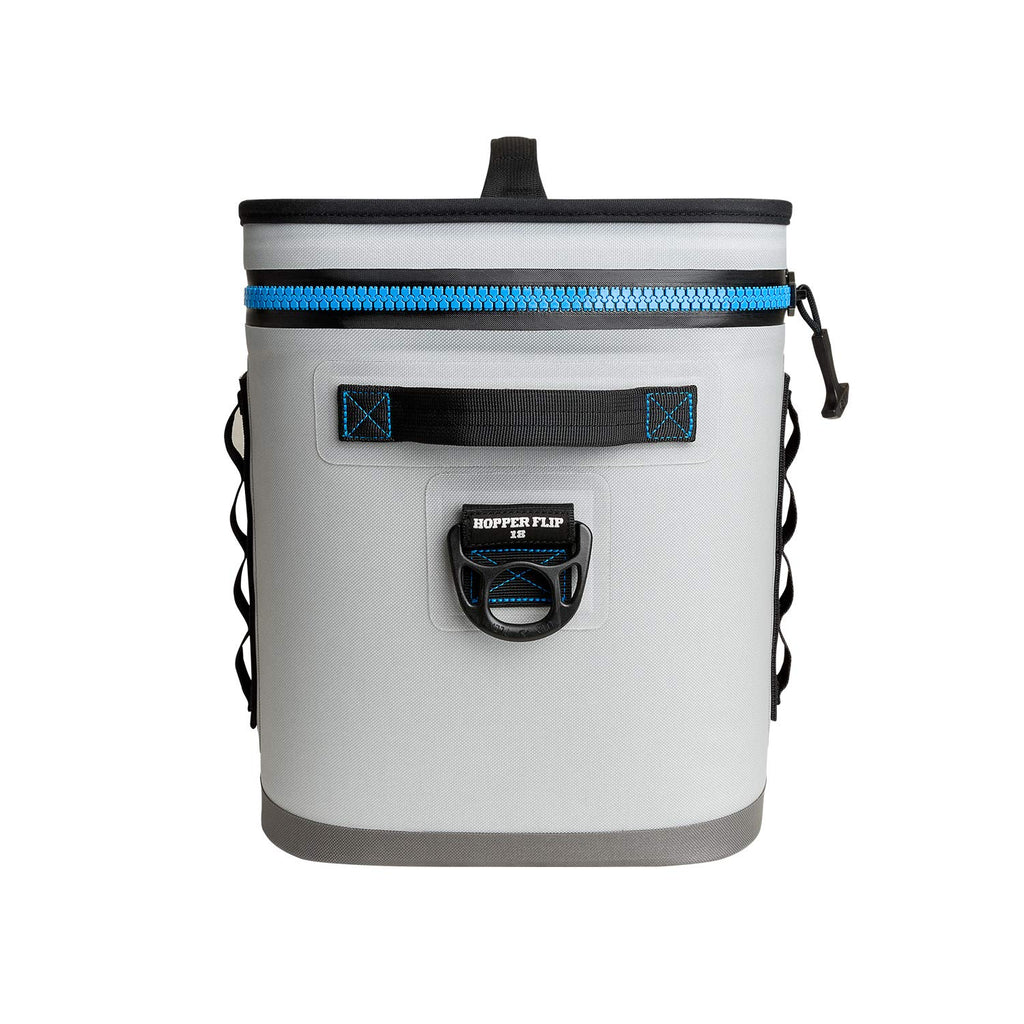 YETI Hopper Flip 18 Portable Cooler, Fog Gray/Tahoe Blue - backpacks4less.com