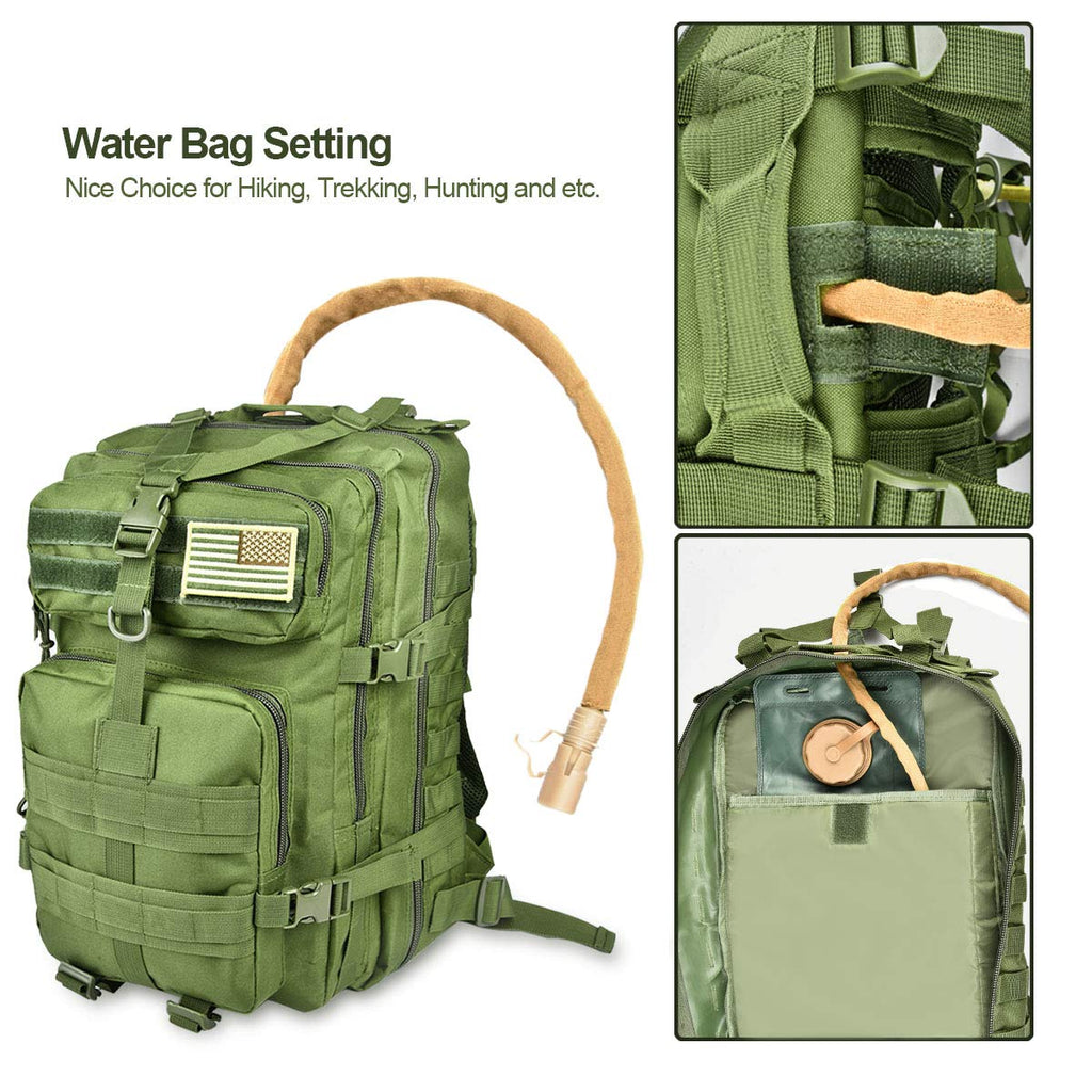 NOOLA Military Tactical Backpack Large Army 3 Day Assault Pack Molle Bag Green - backpacks4less.com