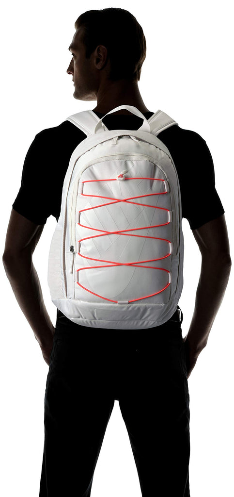 Nike Hayward 2.0 Backpack, Nike Backpack for Women and Men with Polyester Shell & Adjustable Straps, Phantom/Bright Crimson/Phantom - backpacks4less.com