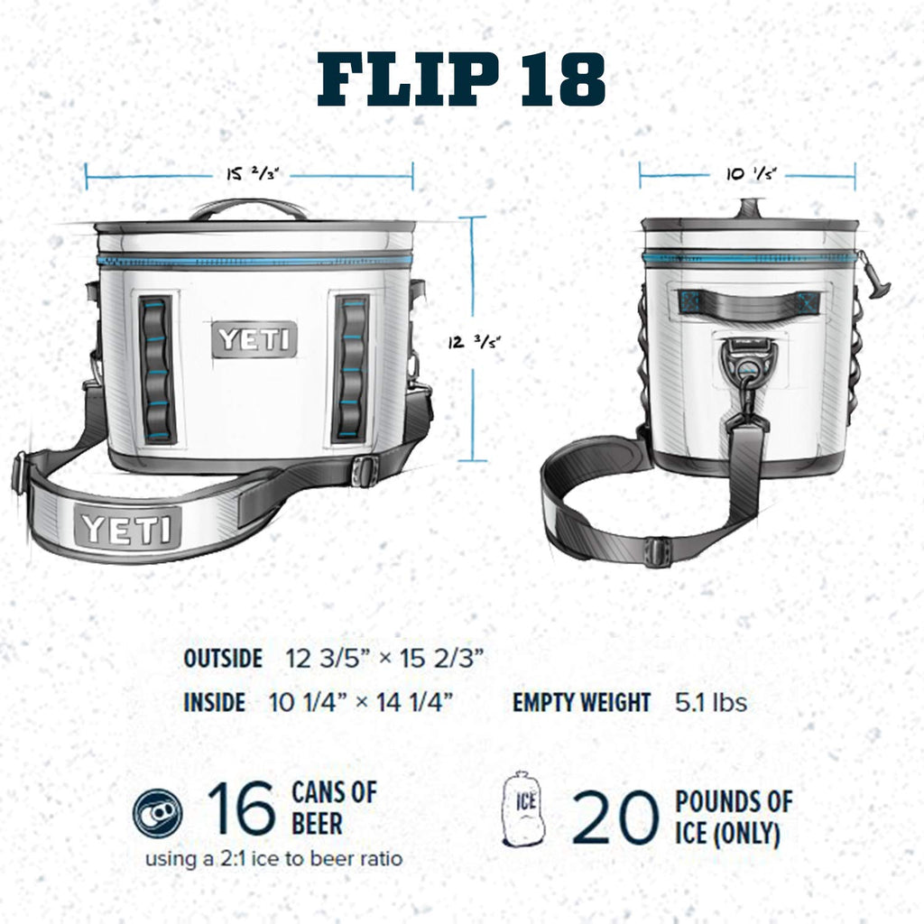 YETI Hopper Flip 18 Portable Cooler, Fog Gray/Tahoe Blue - backpacks4less.com