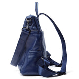 BOYATU Convertible Genuine Leather Backpack Purse for Women Fashion Travel Bag Blue-02 - backpacks4less.com