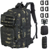 GZ XINXING 3 Day Assault Pack Military Tactical Army Molle Rucksack Backpack Bug Out Bag Hiking Daypack For Hunting Camping Hiking Traveling (Black Multicam) - backpacks4less.com