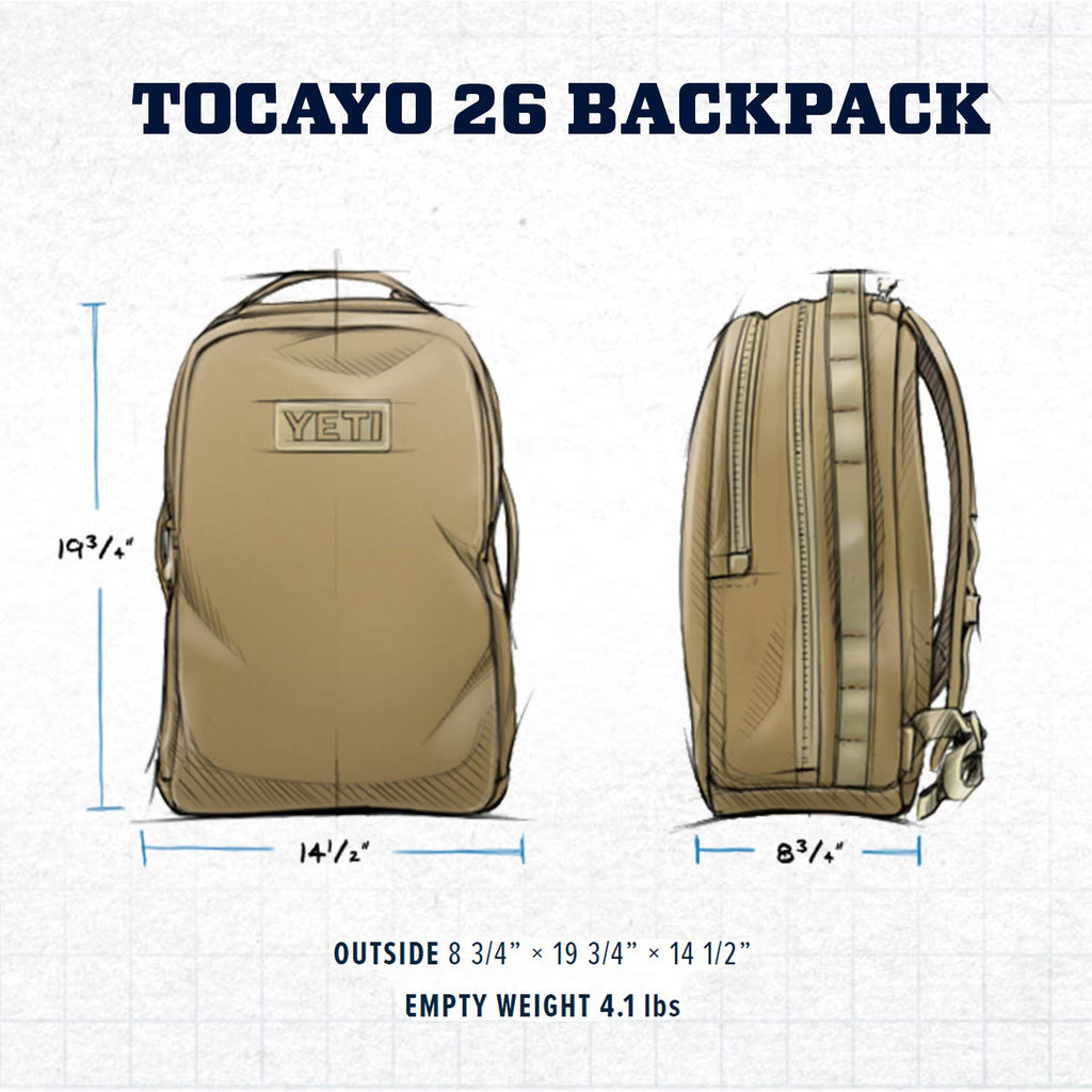 YETI Tocayo 26 Backpack, Tan - backpacks4less.com