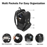 OlarHike Lightweight Travel Backpack, 35L Water Resistant Packable Traveling/Hiking Backpack Daypack for Men & Women, Multipurpose Use, Black - backpacks4less.com