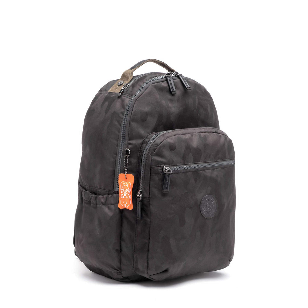 Kipling Seoul Go Large Laptop Backpack Camo Black - backpacks4less.com