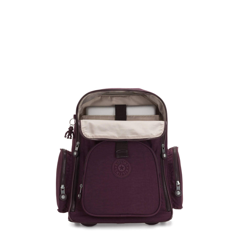 Kipling Alcatraz II Large Rolling Laptop Backpack Dark Plum - backpacks4less.com