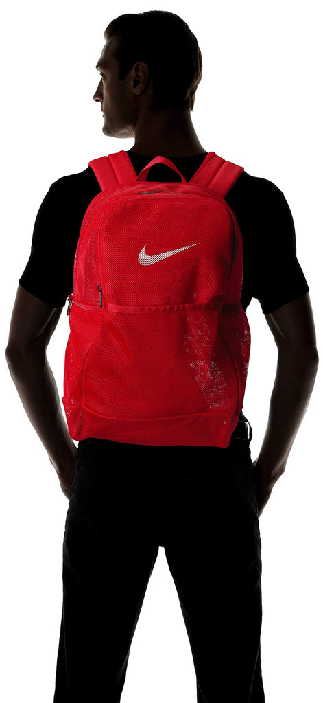 NIKE Brasilia Mesh Backpack 9.0, University Red/University Red, Misc - backpacks4less.com