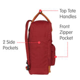 Fjallraven - Kanken Classic Backpack for Everyday, Ox Red/Goose Eye - backpacks4less.com