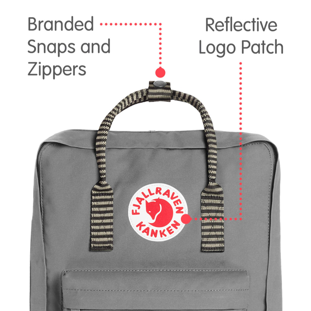 Fjallraven - Kanken Classic Backpack for Everyday, Fog/Striped - backpacks4less.com