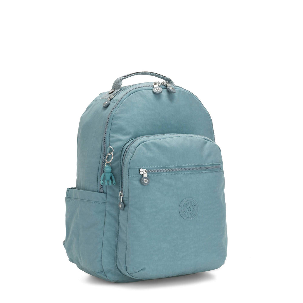 Kipling Seoul Large 15" Laptop Backpack Aqua Frost - backpacks4less.com